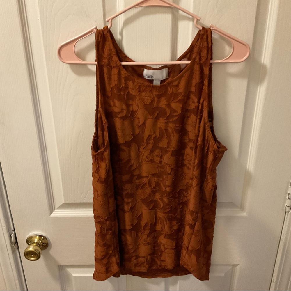 Women's Rust Sleeveless Top